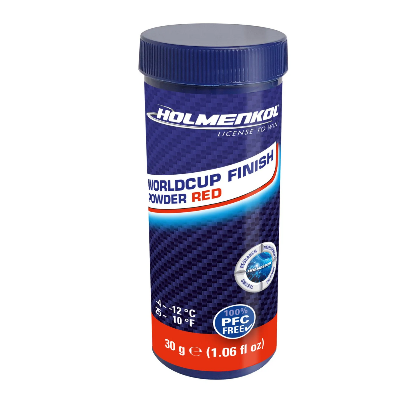 A product picture of the Holmenkol Syntec FF1 Powder RED |30g (-4C/-12C)