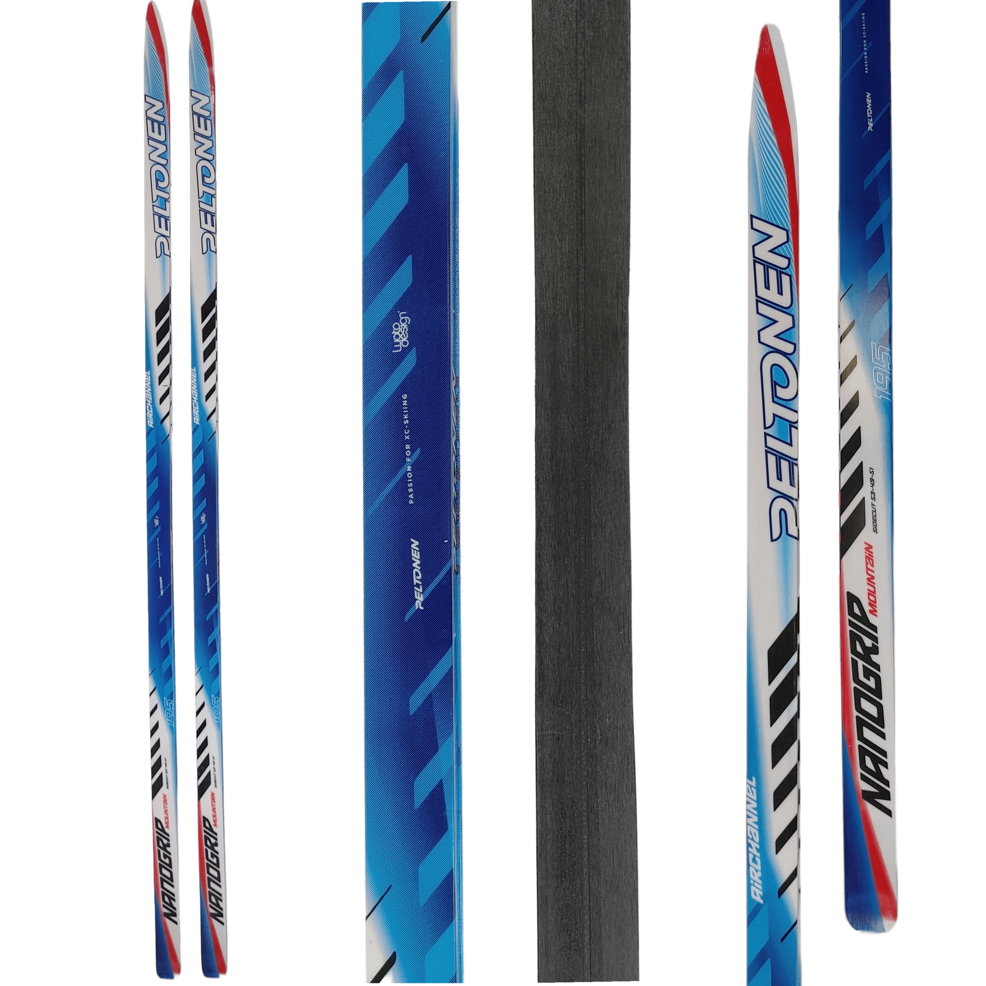 A product picture of the Peltonen Mountain Off-Track Classic NANOGRIP 2016 Skis 53-49-51mm Sidecut 