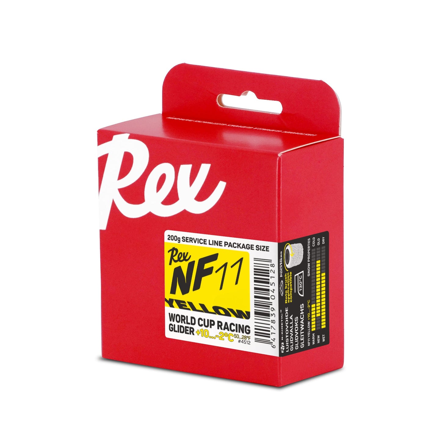 A product picture of the Rex Wax NF11 Yellow Block Glider
