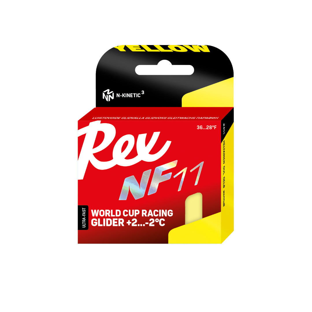 A product picture of the Rex Wax NF11 Yellow Block Glider