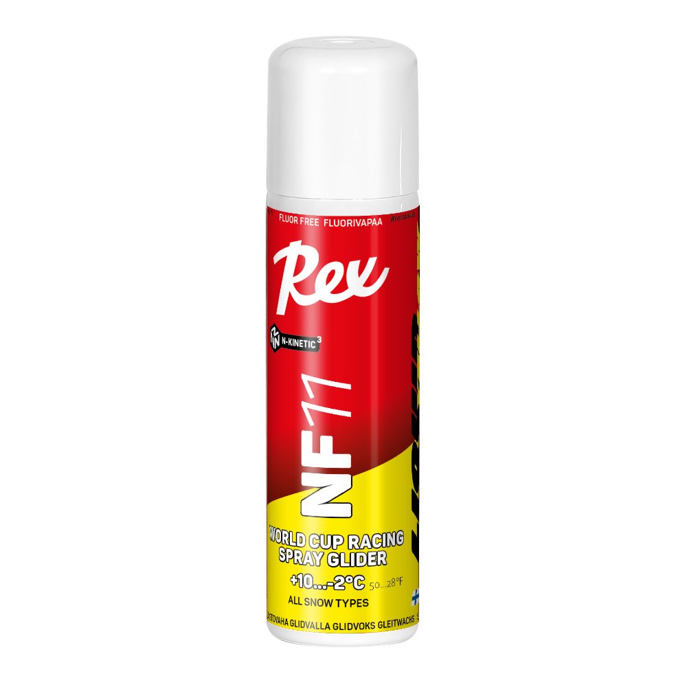 A product picture of the Rex Wax NF11 Yellow Spray Liquid Glider