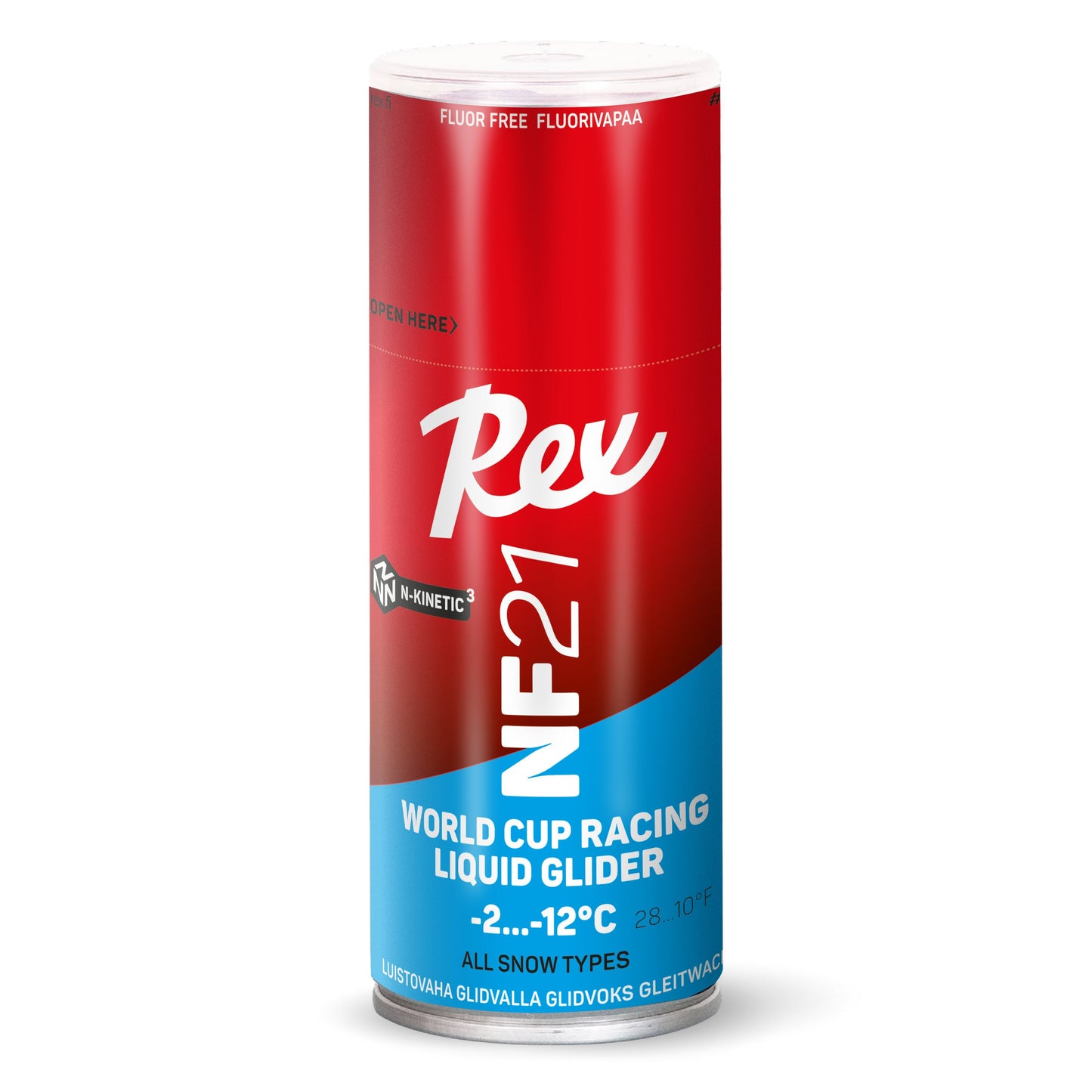 A product picture of the Rex Wax NF21 Blue Liquid Glider