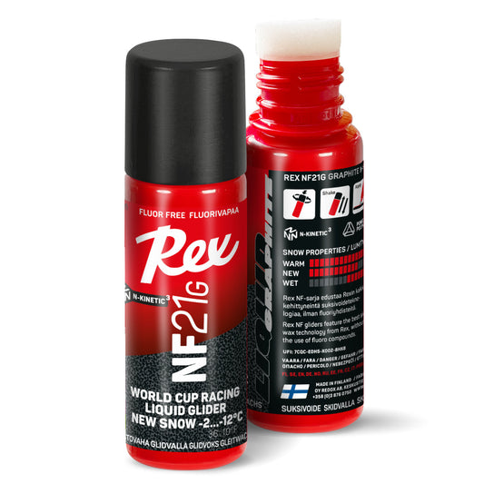A product picture of the Rex Wax NF21G Black `New Snow` Liquid Glider (Sponge Applicator)