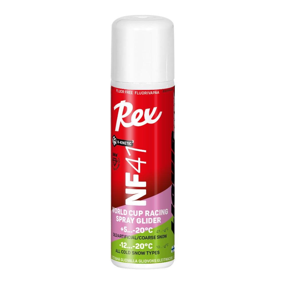 A product picture of the Rex Wax NF41 Pink/Green UHW Spray Liquid Glider