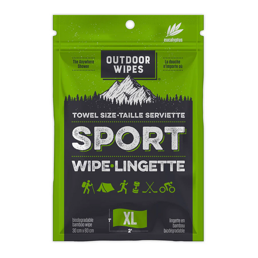 A product picture of the Outdoor Wipes Towel Size Sport Wipes XL
