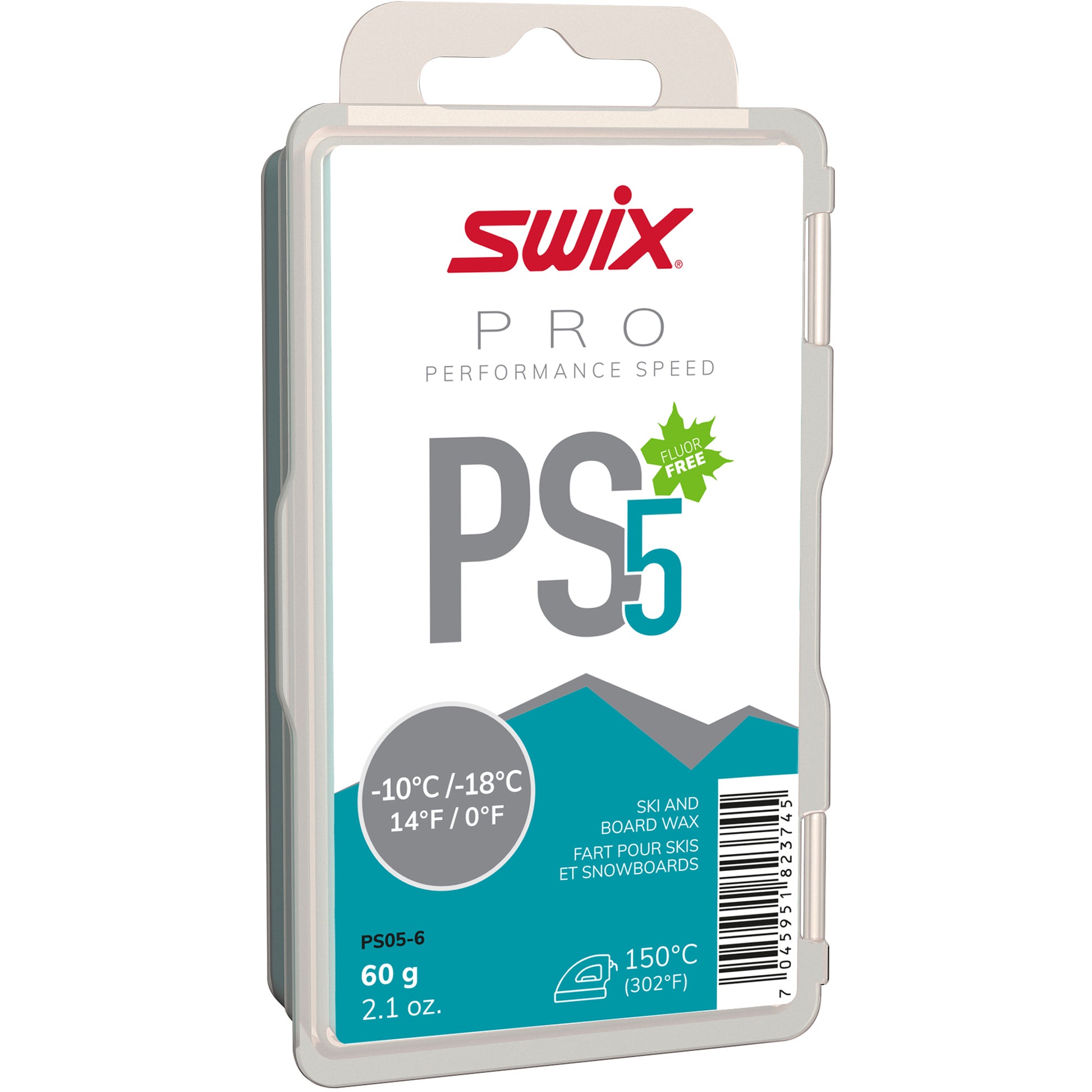 A product picture of the Swix PS5 Turquoise, Melt Glider -10°C/-18°C