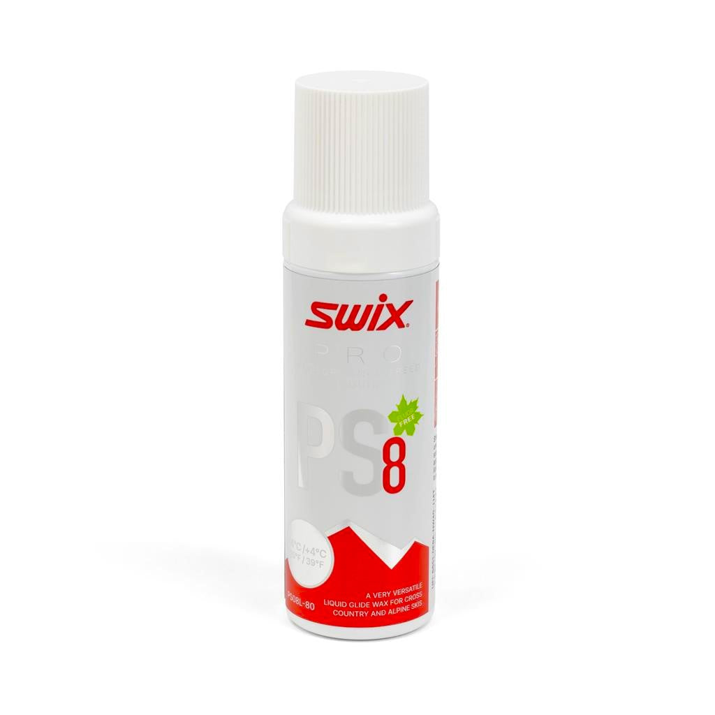 A product picture of the Swix PS8 Red Liquid Glide Wax
