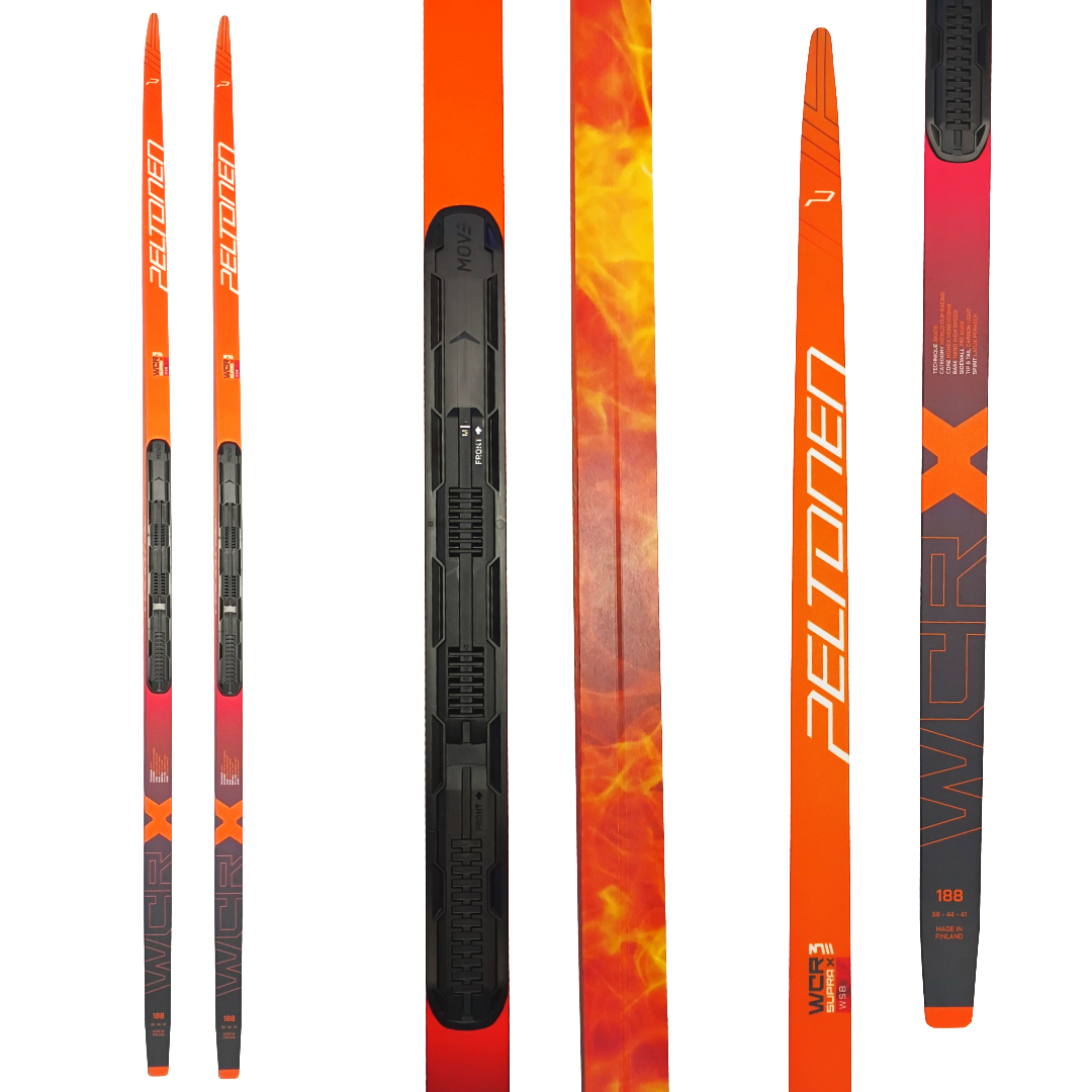 A product picture of the Peltonen SUPRA X WET TRACK Skate Skis