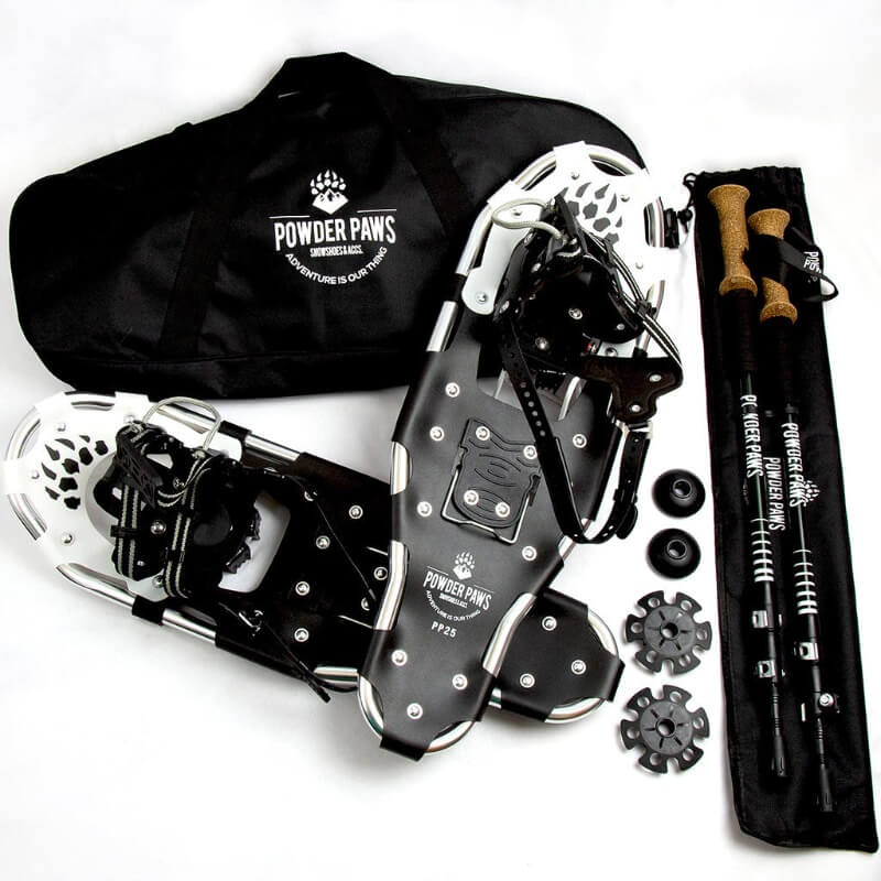 A product picture of the Powder Paws 25" Snowshoes