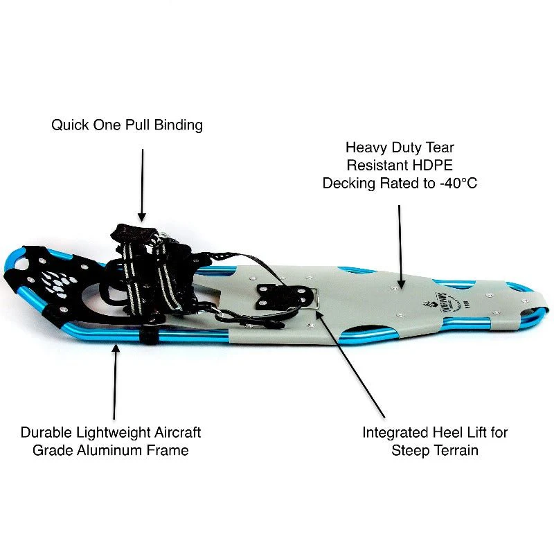 A product picture of the Powder Paws 36" Snowshoes