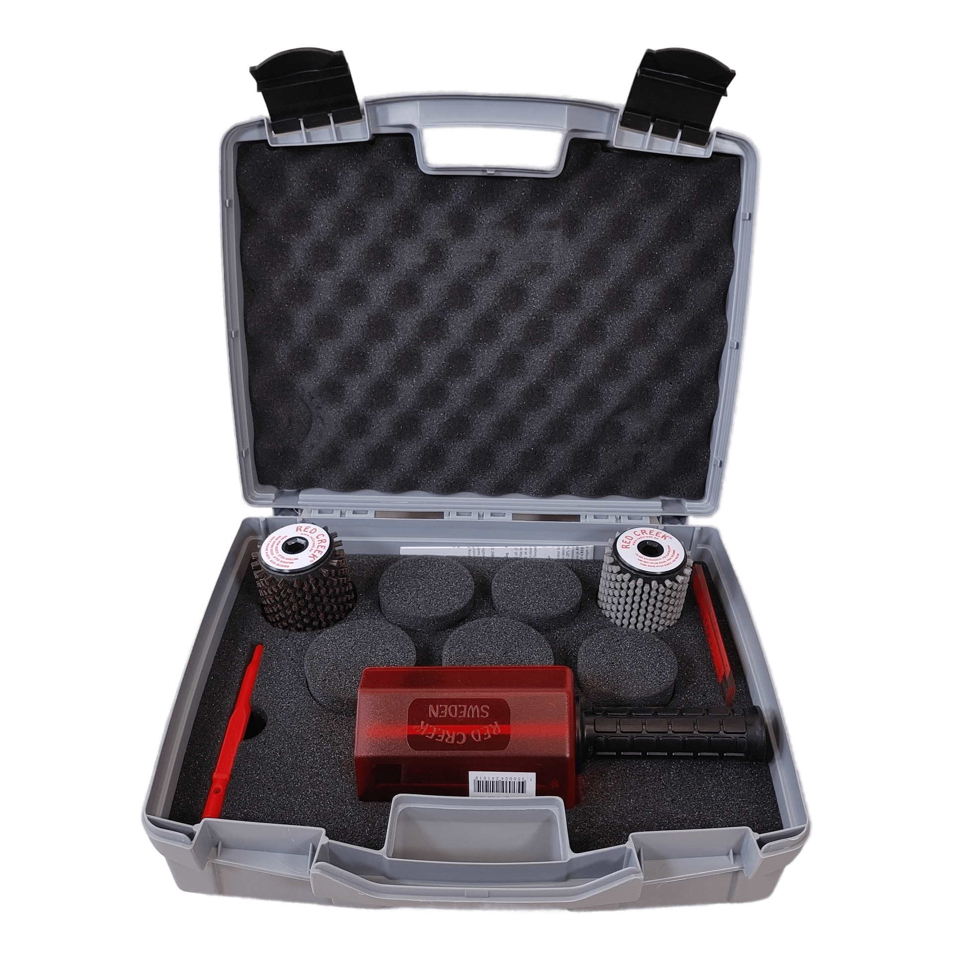 A product picture of the Red Creek 100mm Roto Brush Kit
