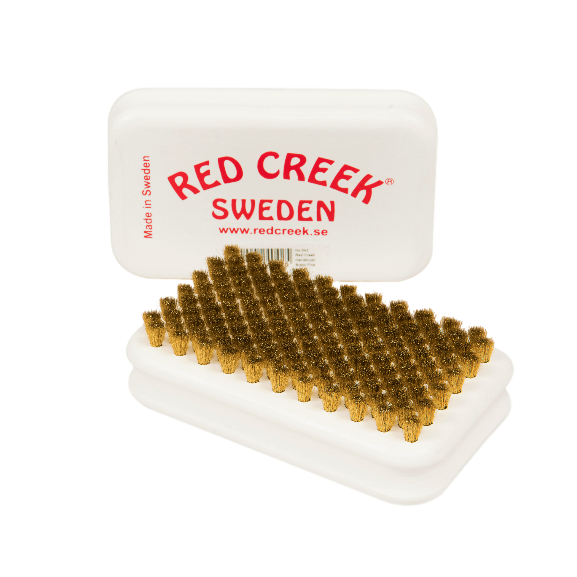 A product picture of the Red Creek Fine Brass Hand Brush