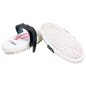 A product picture of the Red Creek Hard White 6mm Nylon Oval Hand Brush