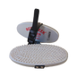 A product picture of the Red Creek Fine White 4mm Nylon Racing Silver Oval Hand Brush