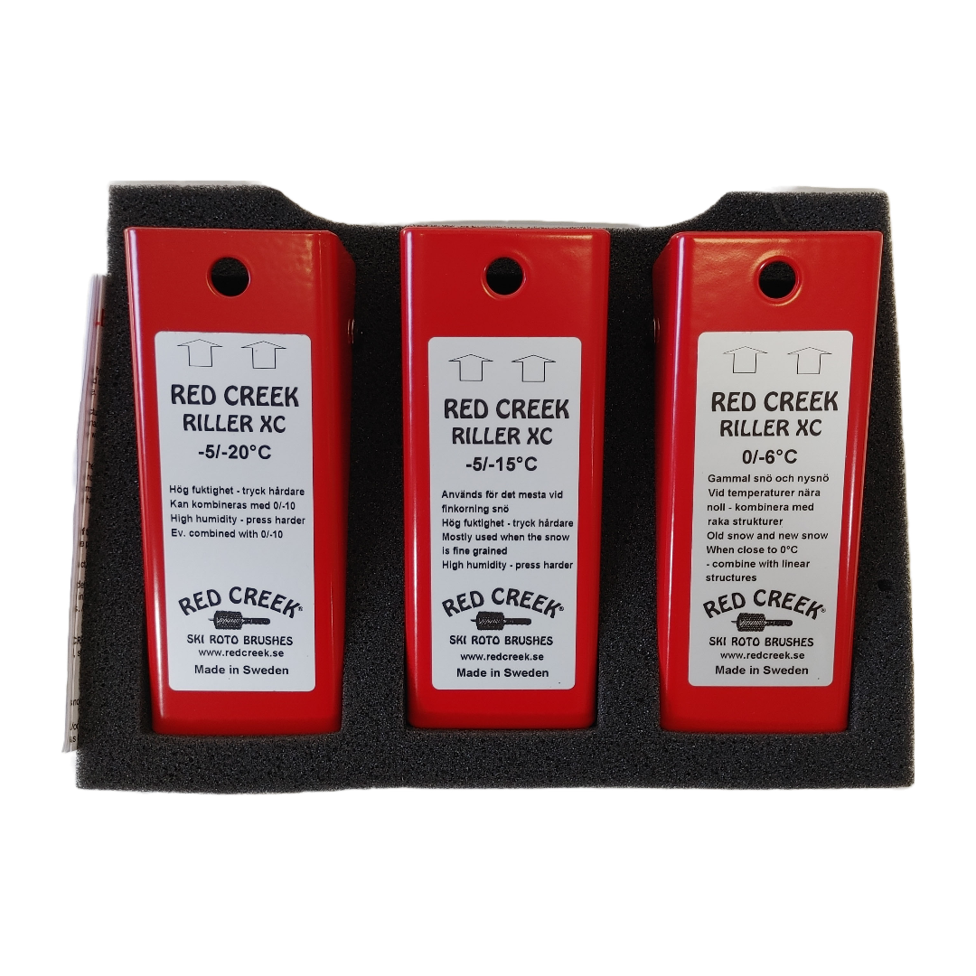 A product picture of the Red Creek Rilling Kit with 3 Rillers (XC Cold)