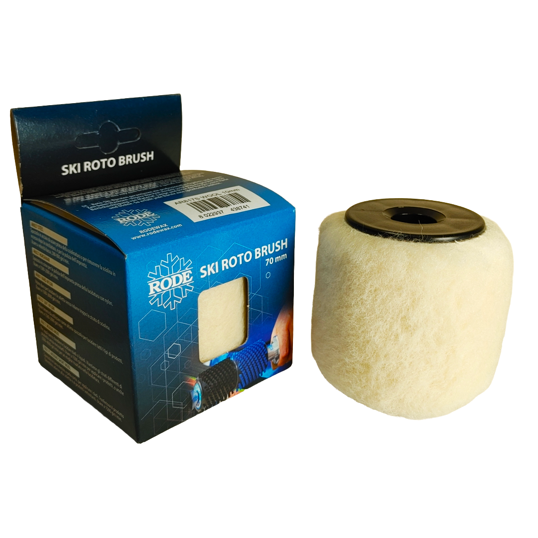 A product picture of the Rode Merino SHORT HAIR Wool Roto Brush | 70mm