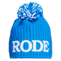 A product picture of the Rode Blue Wool Toque Pompom