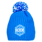 A product picture of the Rode Blue Wool Toque Pompom