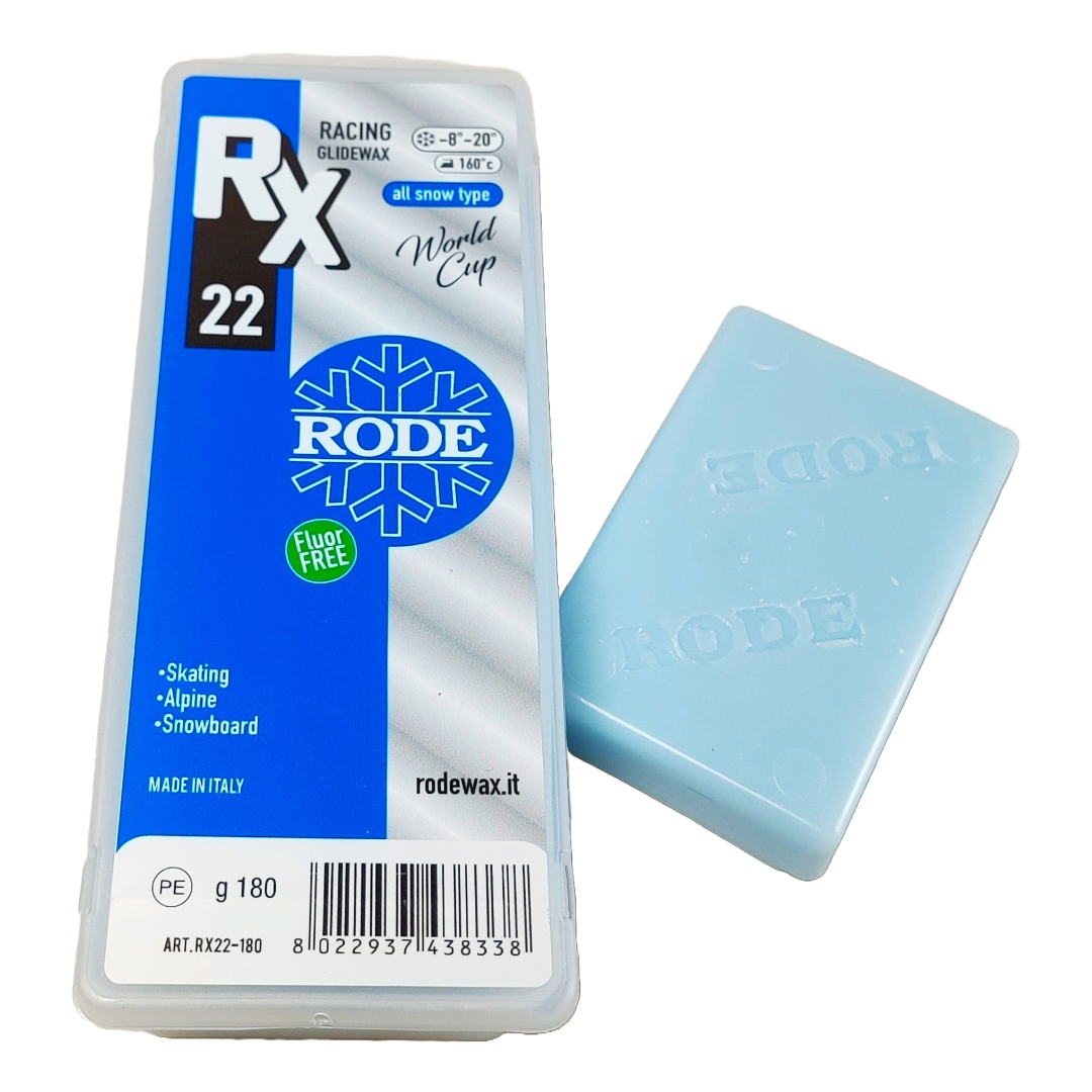 A product picture of the Rode RX22 WC Glider Blue Melt Wax