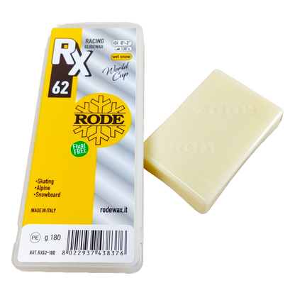 A product picture of the Rode RX62 Old Snow WC Glider Yellow Melt Wax