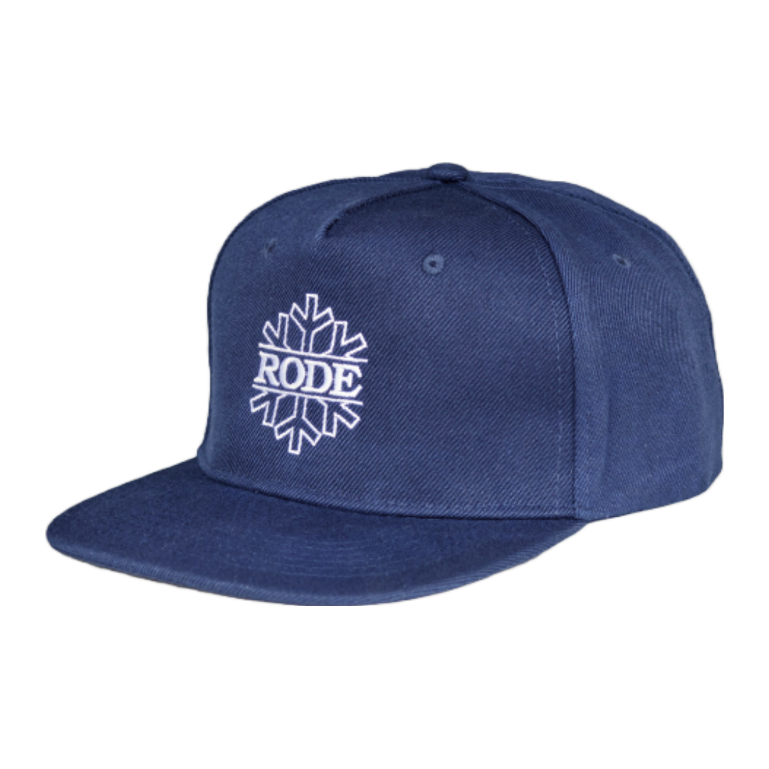 A product picture of the Rode Snapback Cap