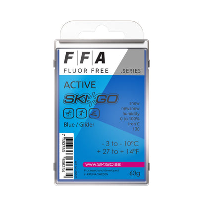 A product picture of the Ski*Go FFA Blue Melt Wax (-3C/-10C)