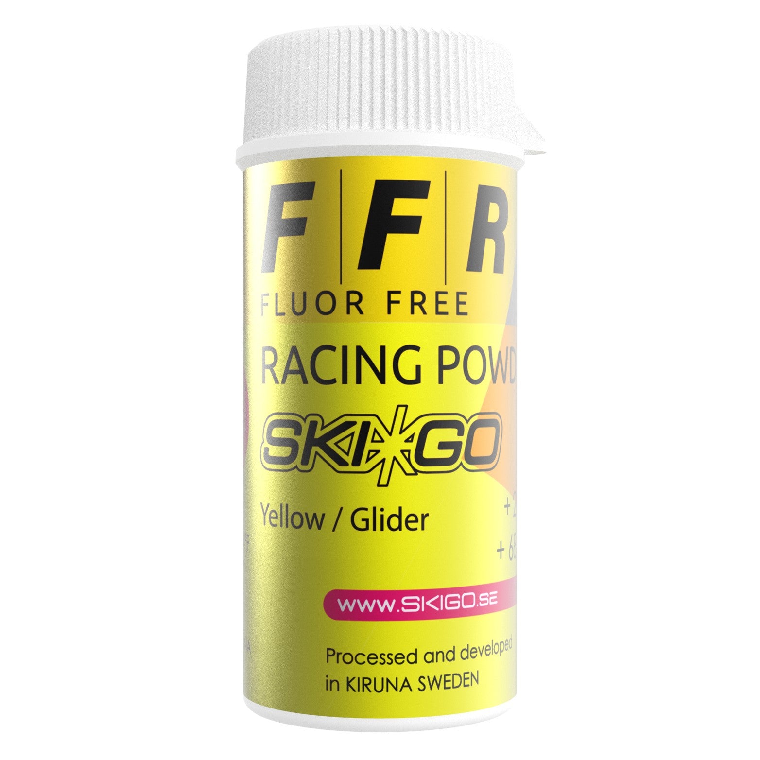 A product picture of the Ski*Go FFR Yellow Powder
