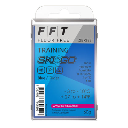 A product picture of the Ski*Go FFT Blue Melt Wax (-3C/-10C)