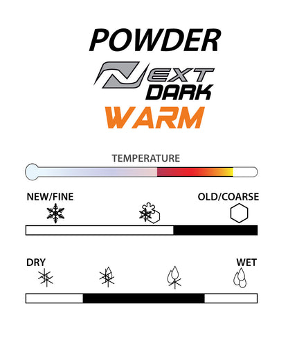 A product picture of the STAR NEXT DARK WARM Fluoro-Free Racing Powder