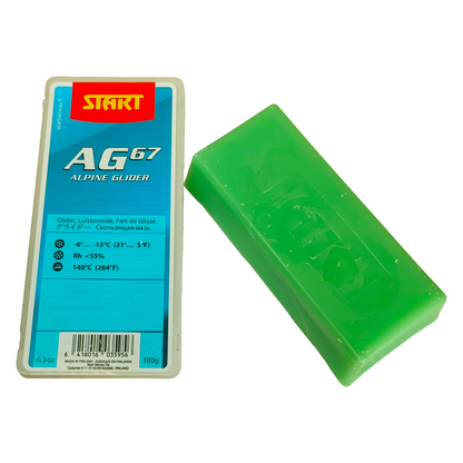 A product picture of the Start AG67 Hard Blue Alpine Glider Melt Wax (-6C/-15C)