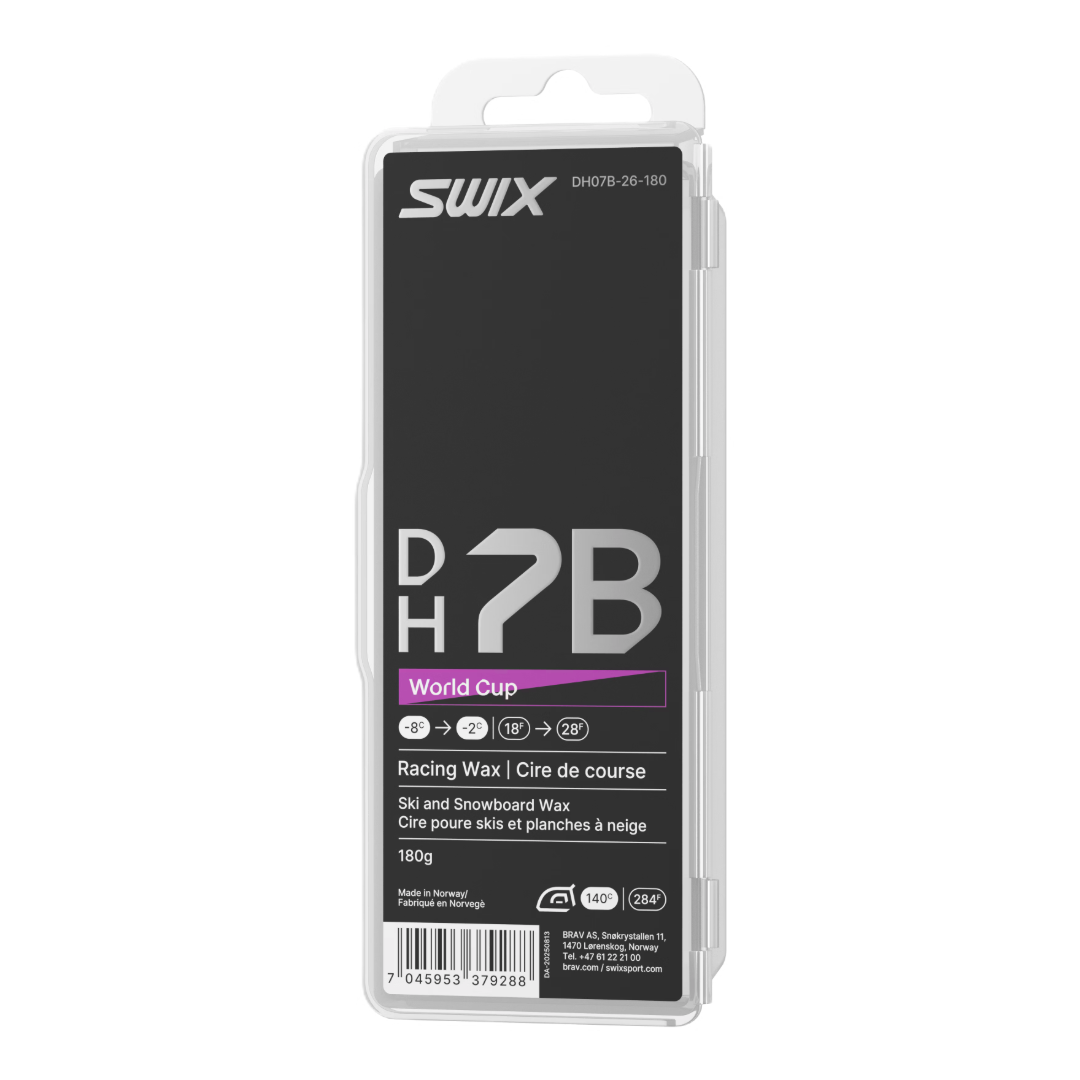 A product picture of the Swix DH7B World Cup Melt Wax (-2C/-8C) | 180g