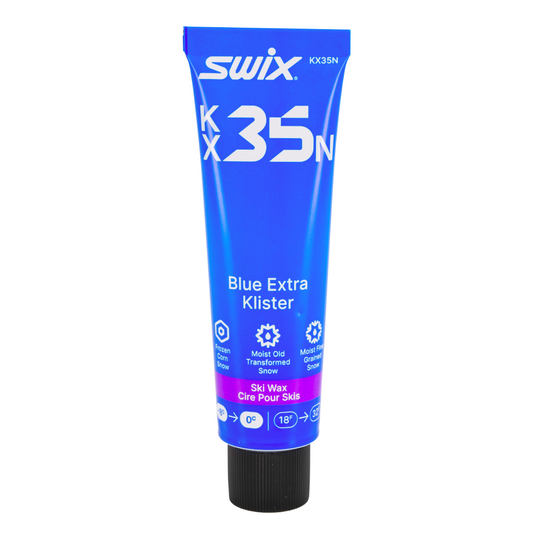 A product picture of the Swix KX35N Blue Extra Klister (0C/-8C) | 55g