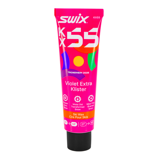 A product picture of the Swix KX55 Violet Extra Klister (4C/-6C) | 55g