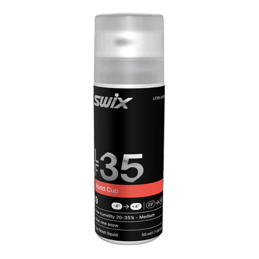 A product picture of the Swix LF35 WC Fine Mid Liquid Glide Wax | 50ml