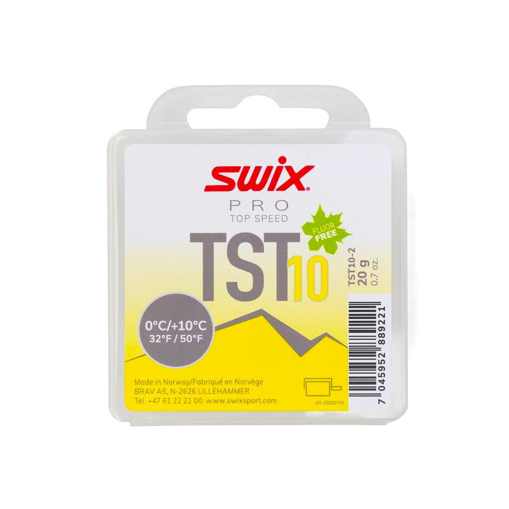 A product picture of the Swix TS10 Yellow Turbo Glide Wax