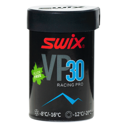 A product picture of the Swix VP30 Light Blue Kick Wax (-12C/-20C) | 45g