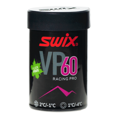 A product picture of the Swix VP60 Purple-Red Kick Wax (-1C/-4C) | 45g