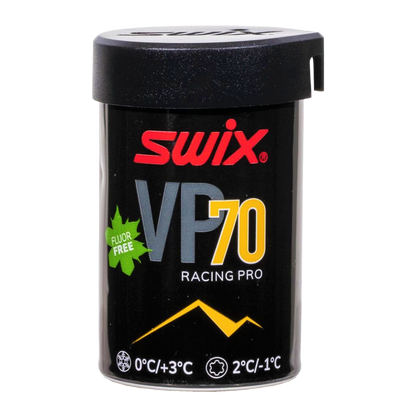 A product picture of the Swix VP70 Yellow Kick Wax (2C/-1C) | 45g