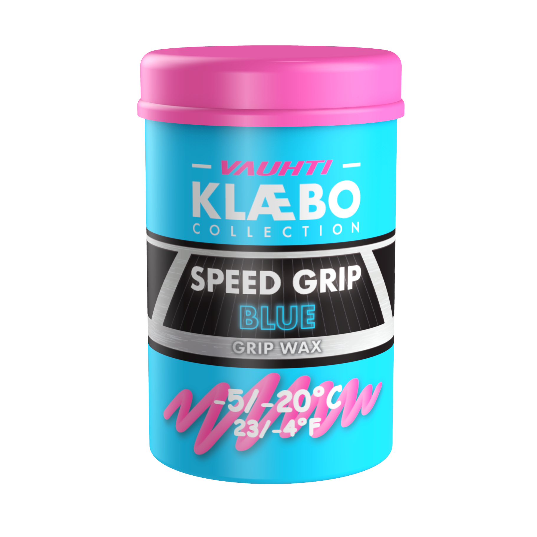 A product picture of the Vauhti Klaebo Speed Blue Hardwax (-5C/-20C) | 45g