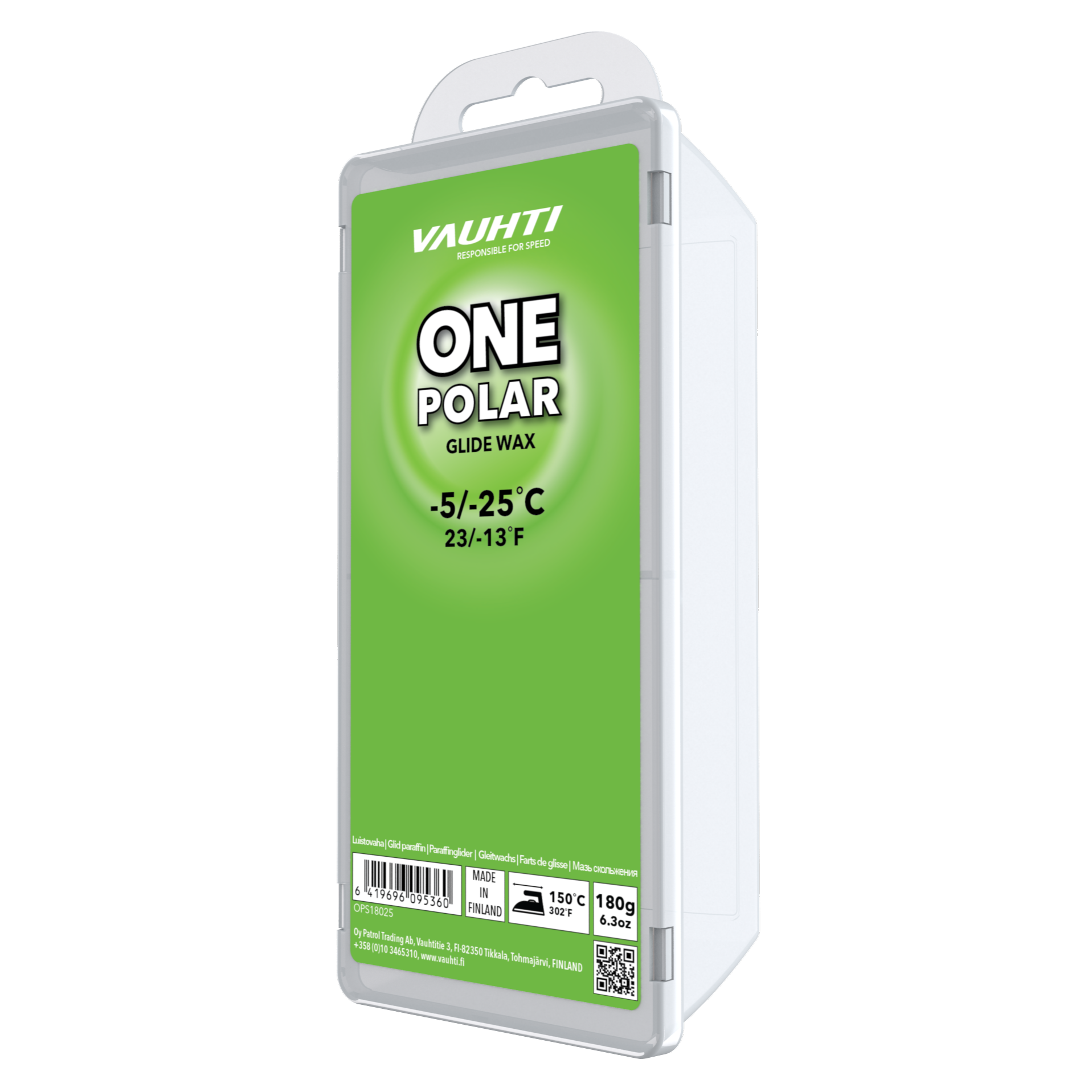 A product picture of the Vauhti ONE POLAR Melt Wax (-5C/-25C)