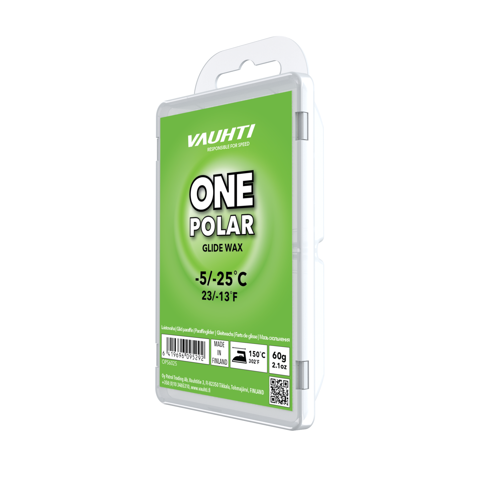 A product picture of the Vauhti ONE POLAR Melt Wax (-5C/-25C)