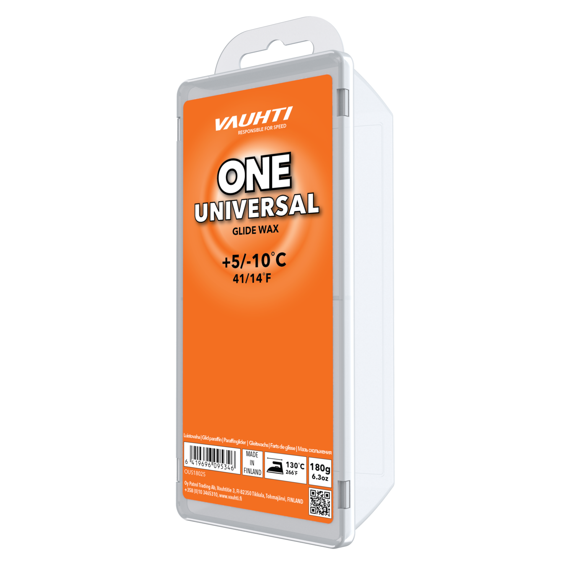 A product picture of the Vauhti ONE UNIVERSAL Melt Wax (5C/-10C)