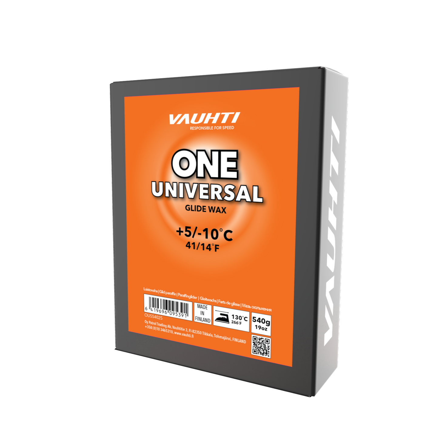 A product picture of the Vauhti ONE UNIVERSAL Melt Wax (5C/-10C)