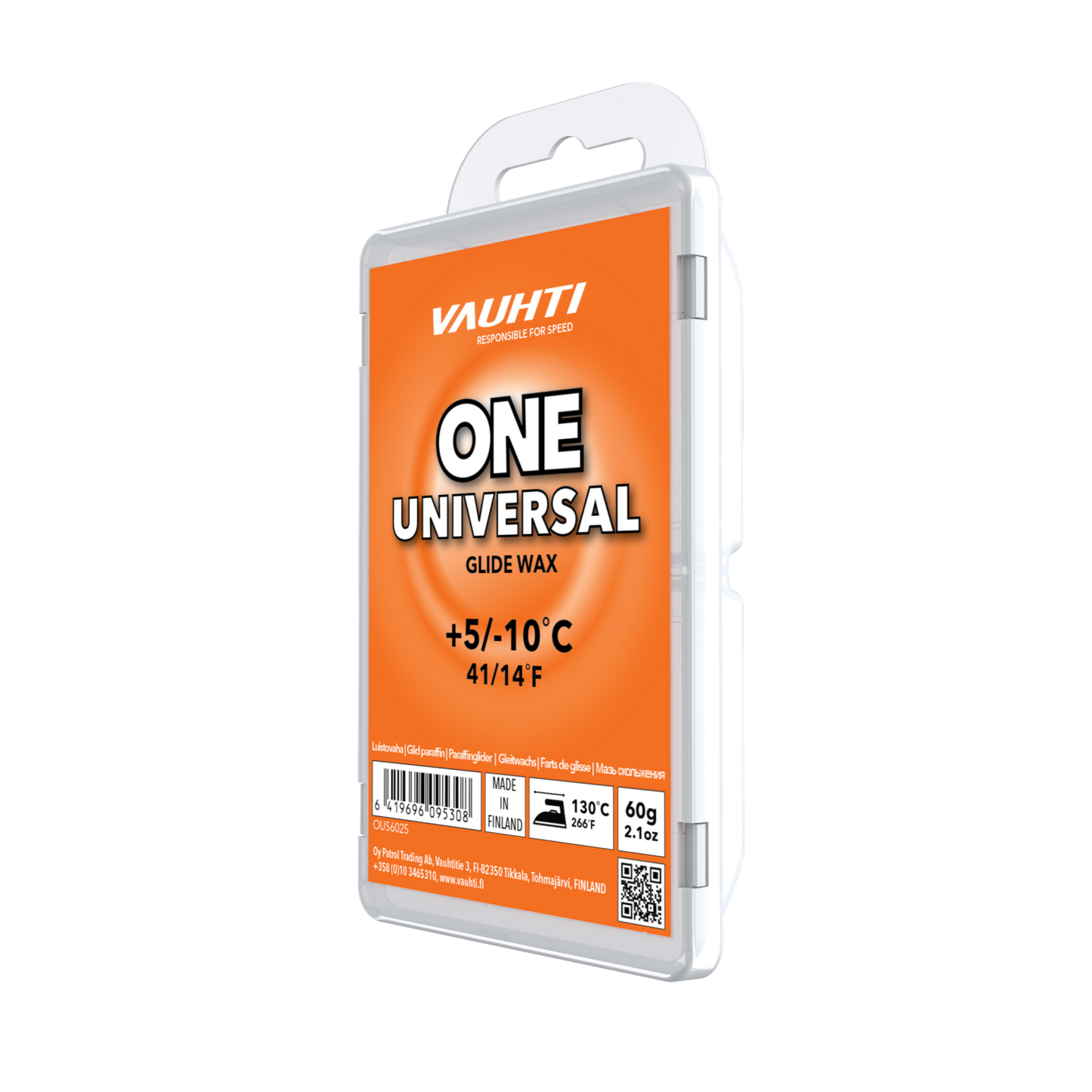 A product picture of the Vauhti ONE UNIVERSAL Melt Wax (5C/-10C)