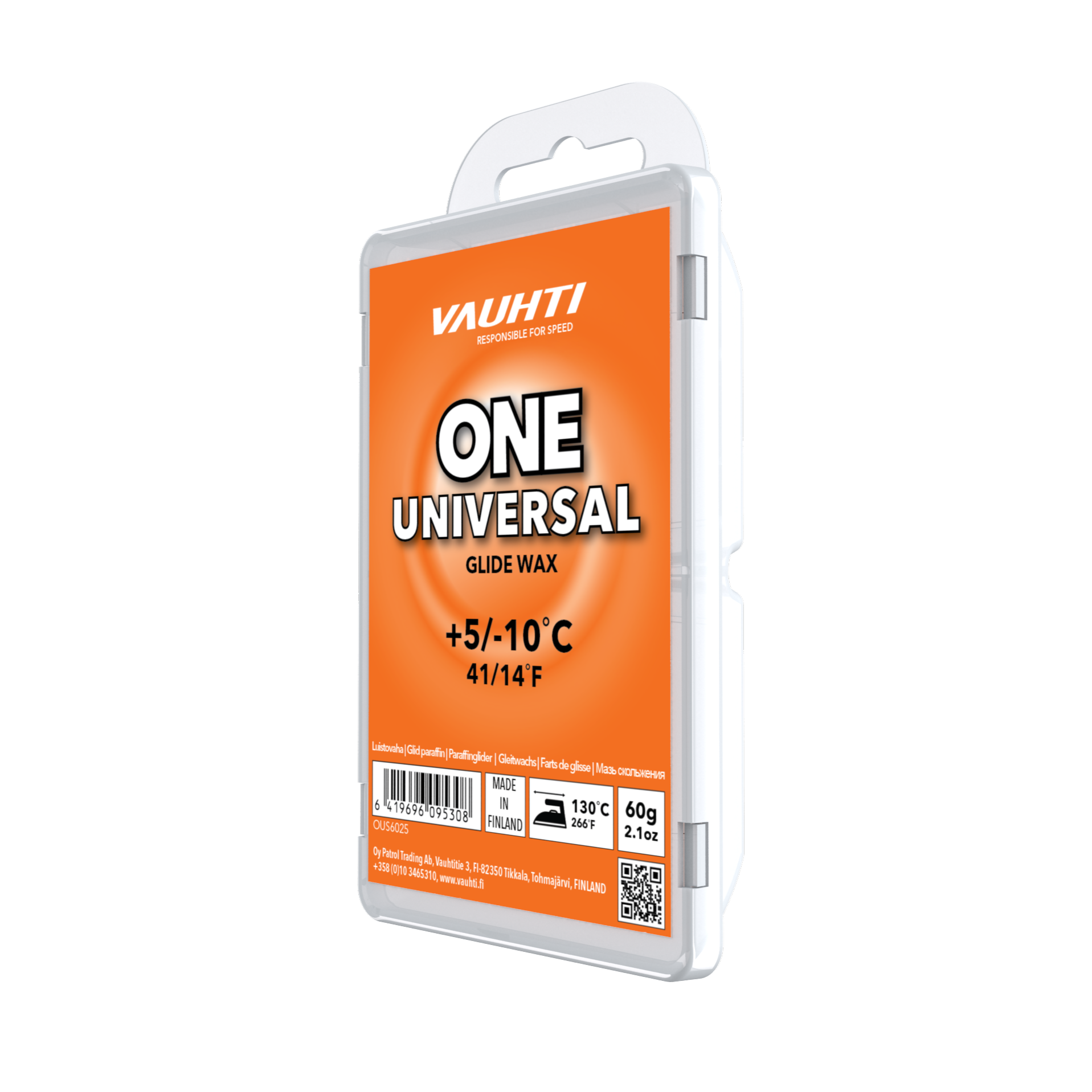 A product picture of the Vauhti ONE UNIVERSAL Melt Wax (5C/-10C)