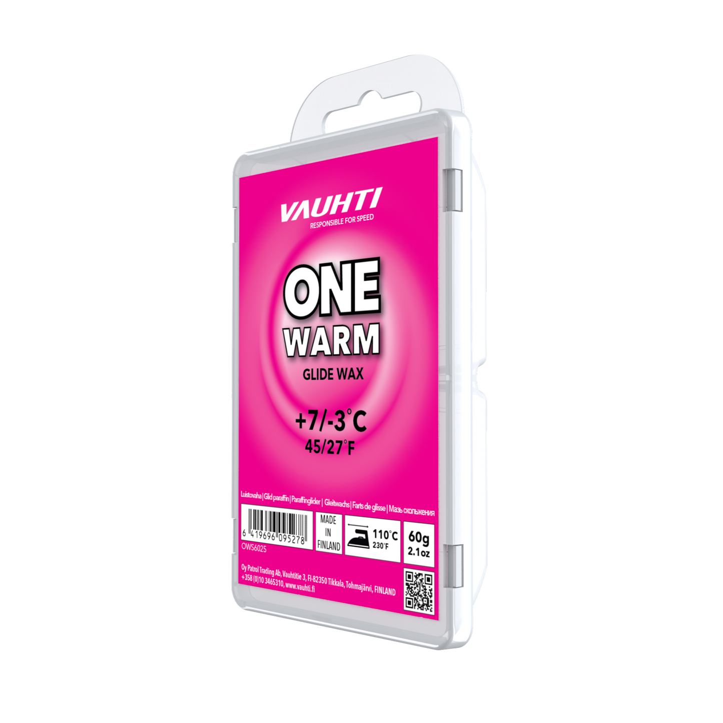 A product picture of the Vauhti ONE WARM Melt Wax (7C/-3C)