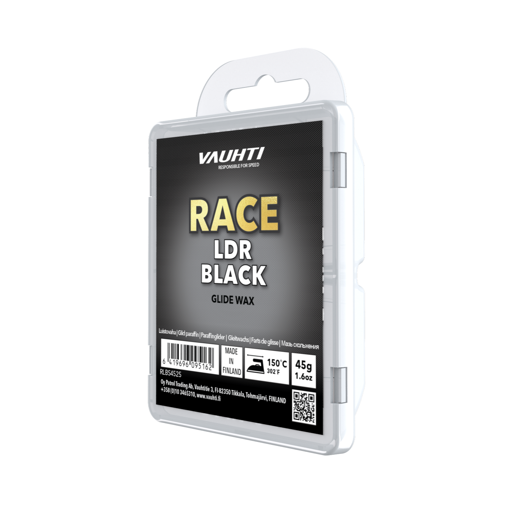 A product picture of the Vauhti RACE LDR BLACK Melt Wax