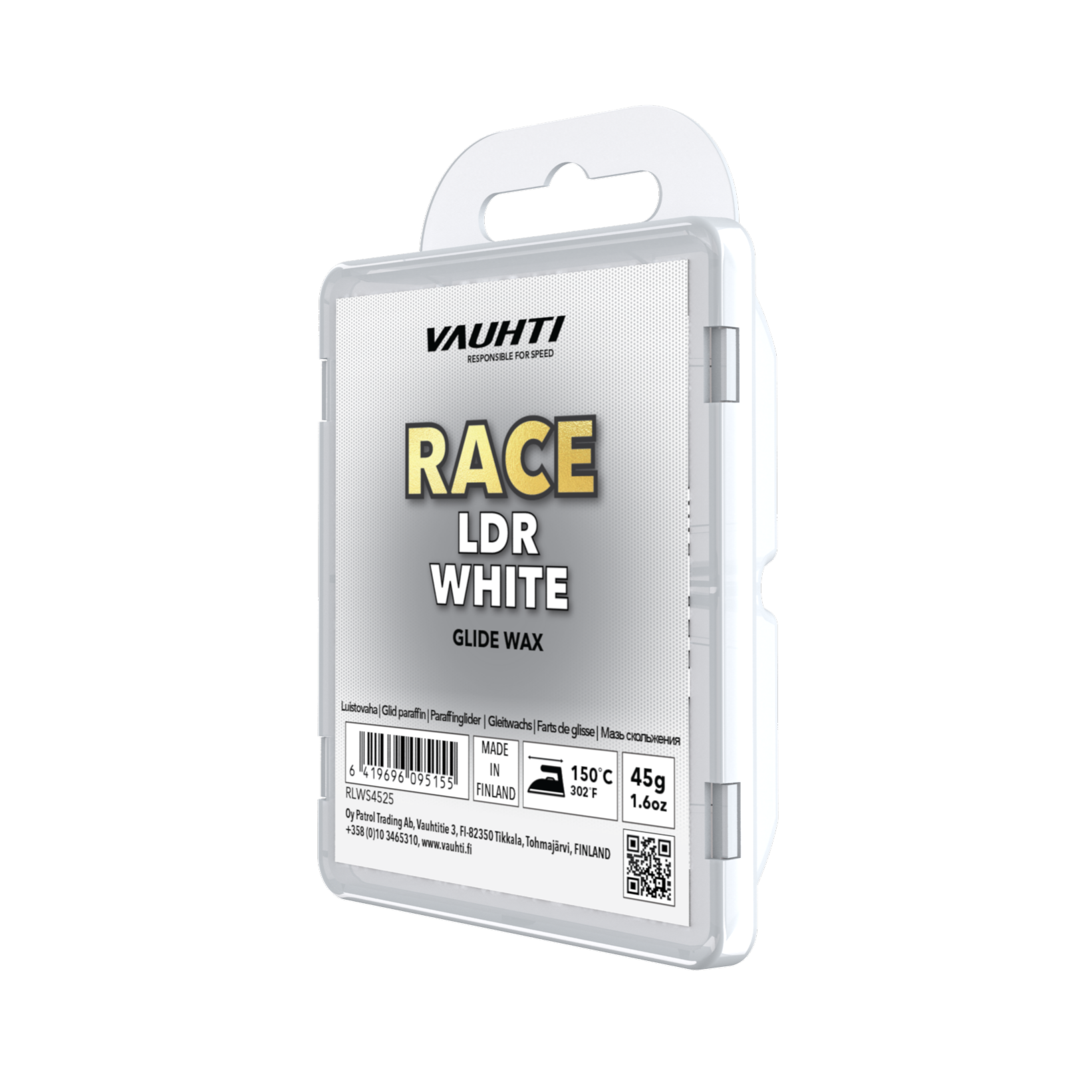 A product picture of the Vauhti RACE LDR WHITE Melt Wax