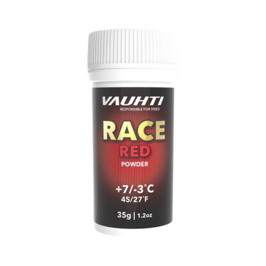 A product picture of the Vauhti RACE RED Powder Glide Wax (7C/-3C) | 35g