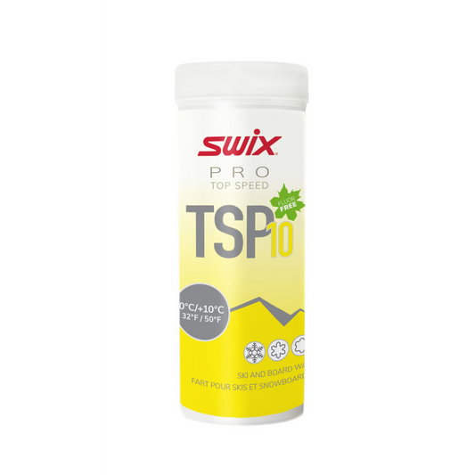 A product picture of the Swix TSP10 Powder Yellow, 0°C/+10°C